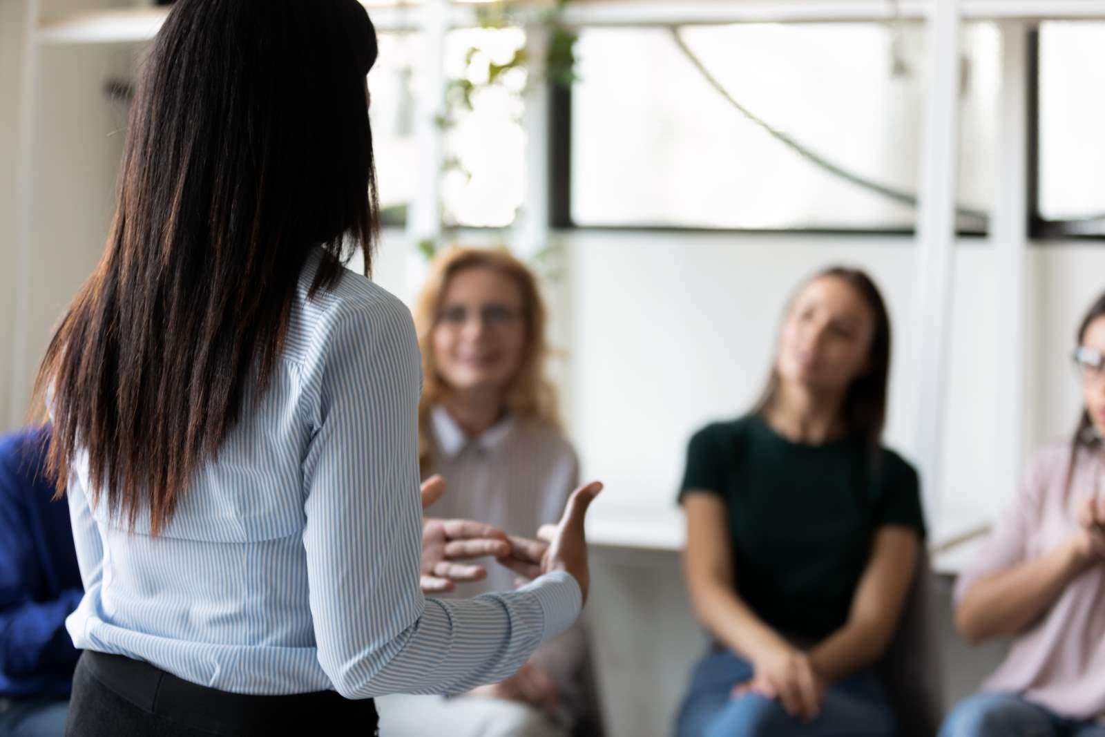 group of women talking